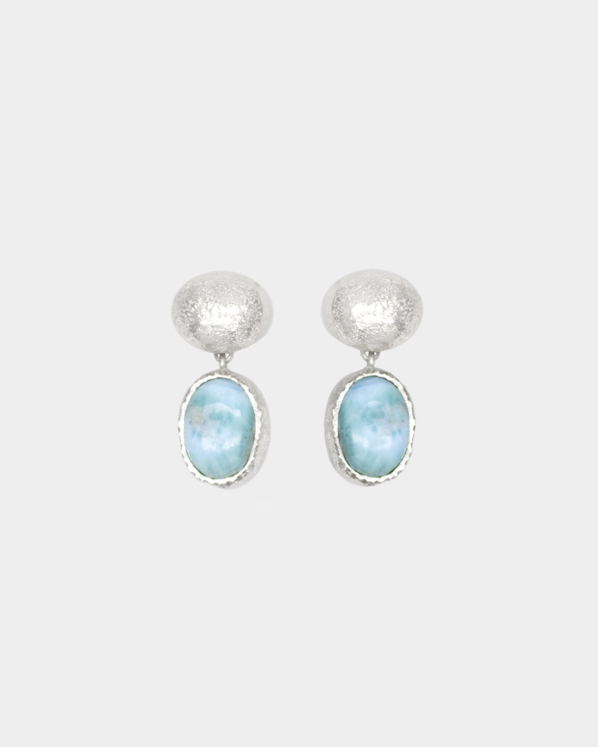 Larimar Silver Earrings – Paula Vieira Jewellery