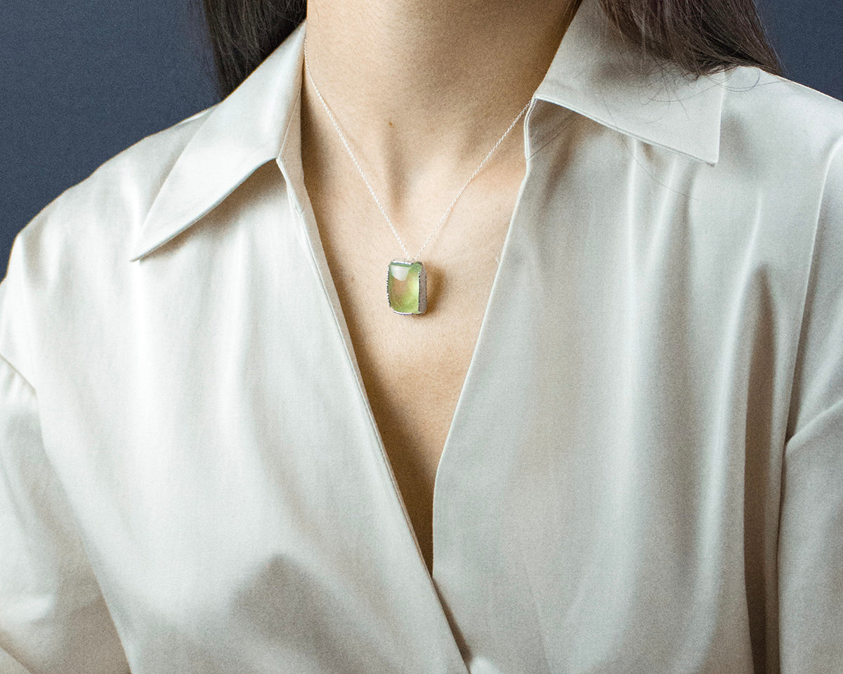 Prehnite Silver Necklace – Paula Vieira Jewellery