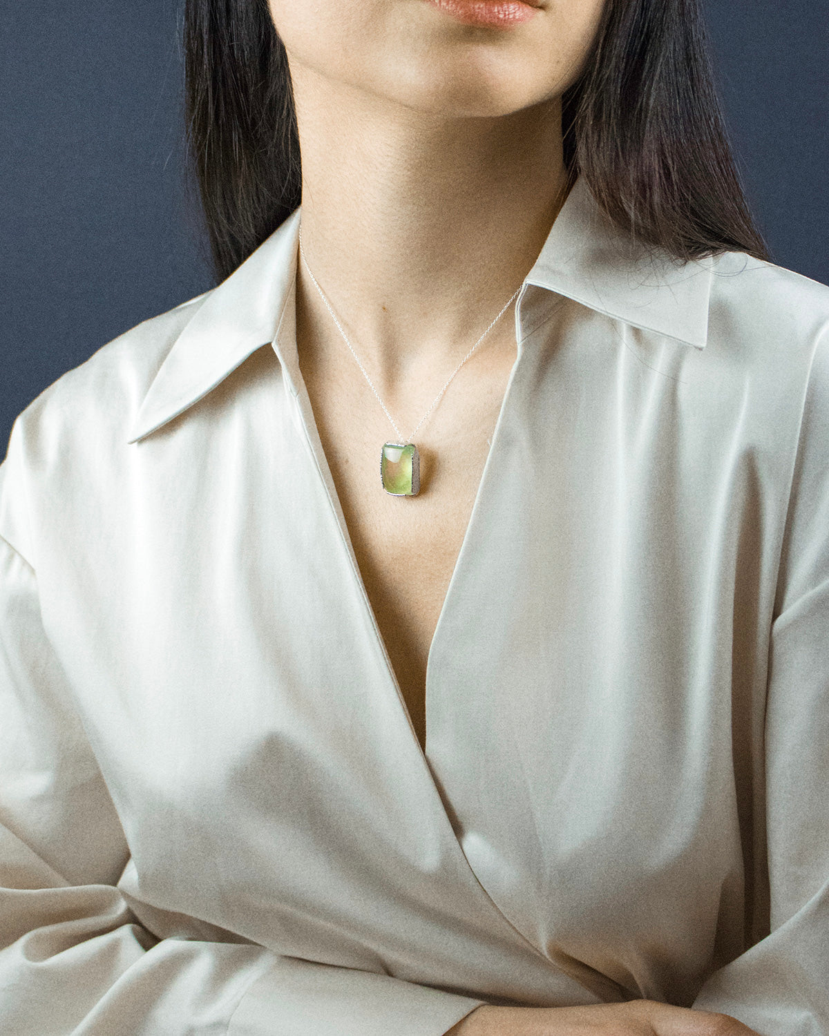Prehnite Silver Necklace – Paula Vieira Jewellery