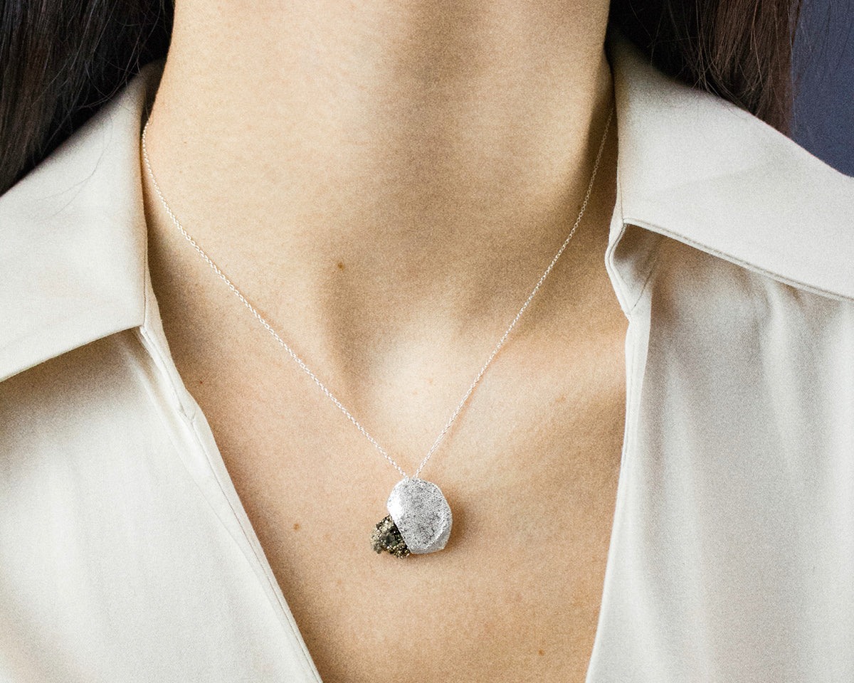 Pyrite Silver Necklace – Paula Vieira Jewellery