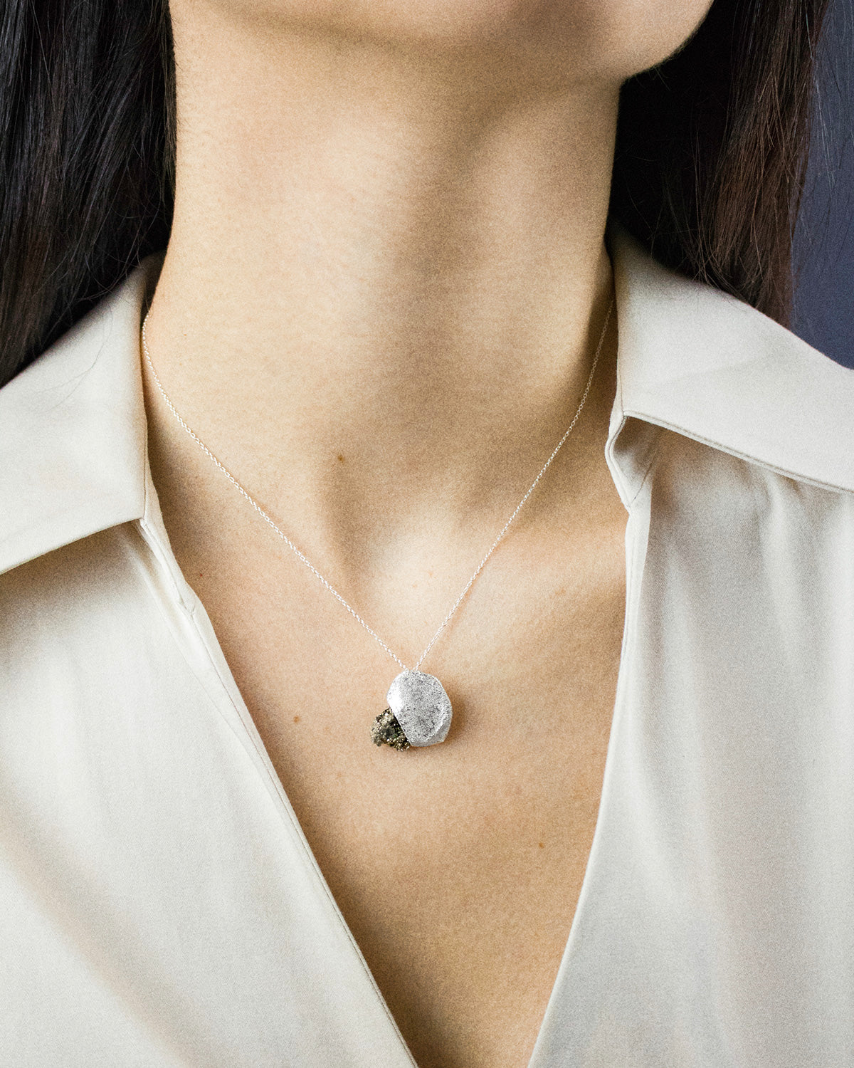 Pyrite Silver Necklace – Paula Vieira Jewellery