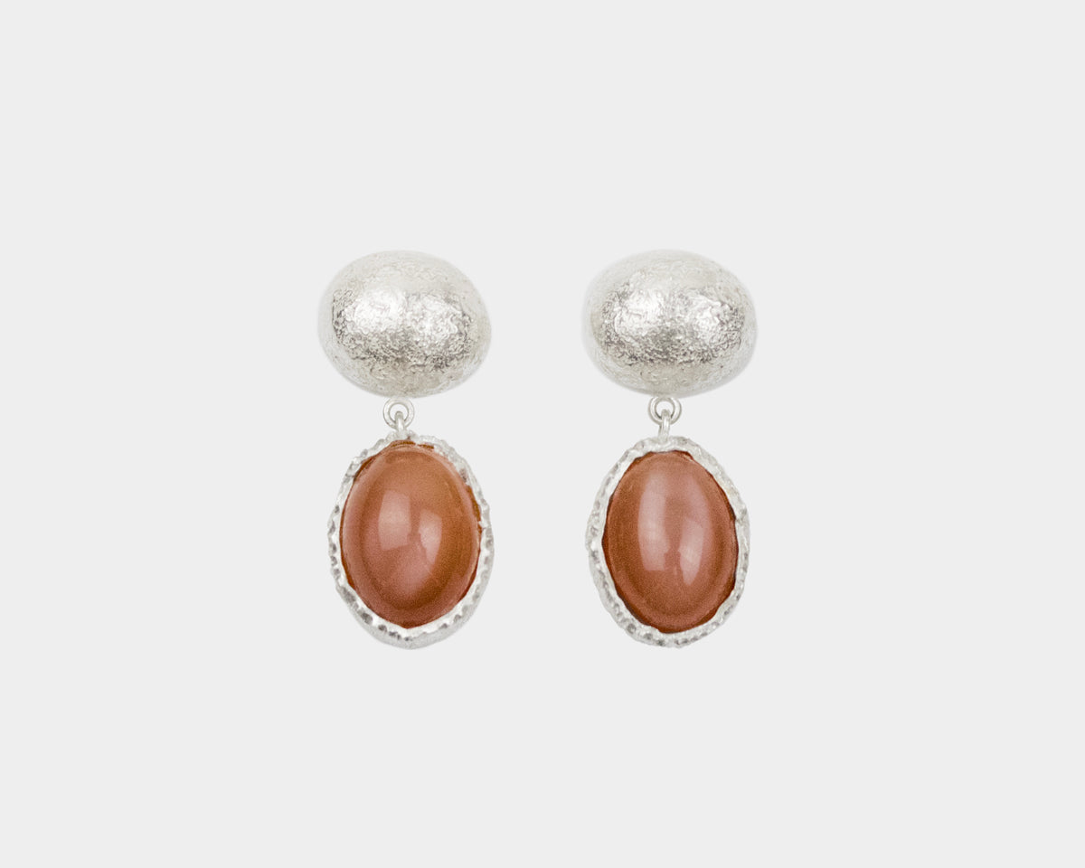 Moonstone Silver Earrings – Paula Vieira Jewellery