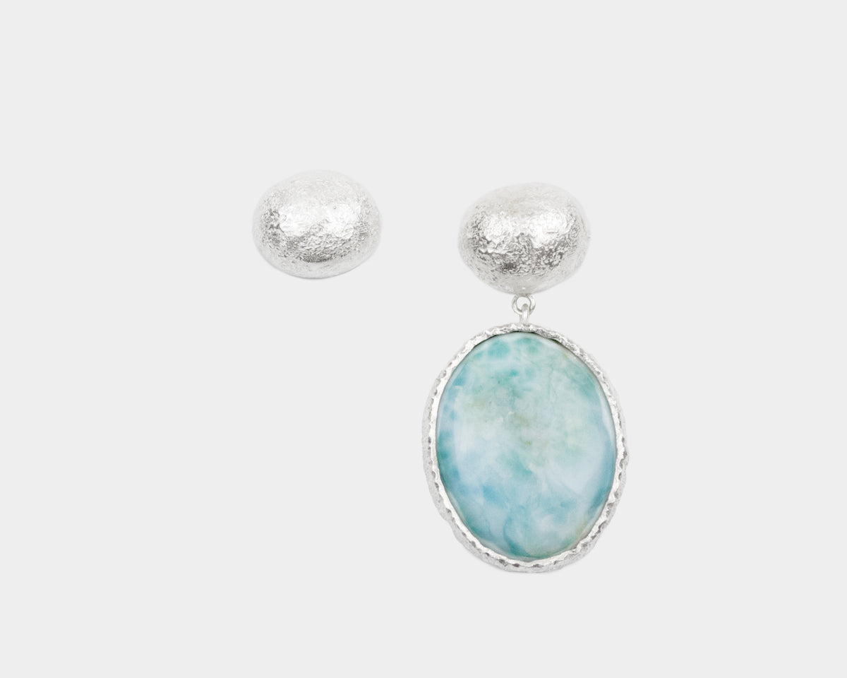 Larimar Silver Earrings – Paula Vieira Jewellery