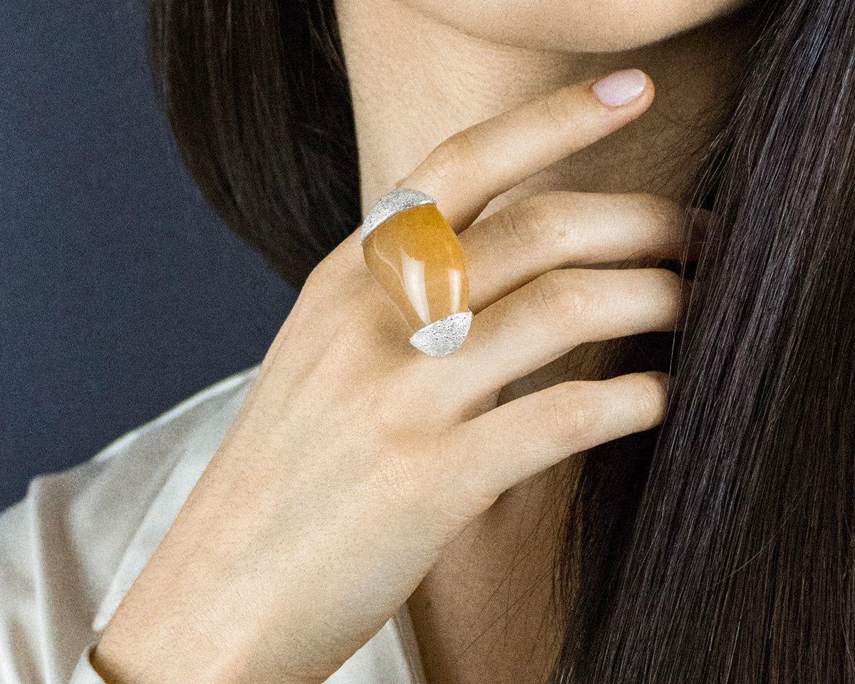 Quartz Silver Open Ring – Paula Vieira Jewellery