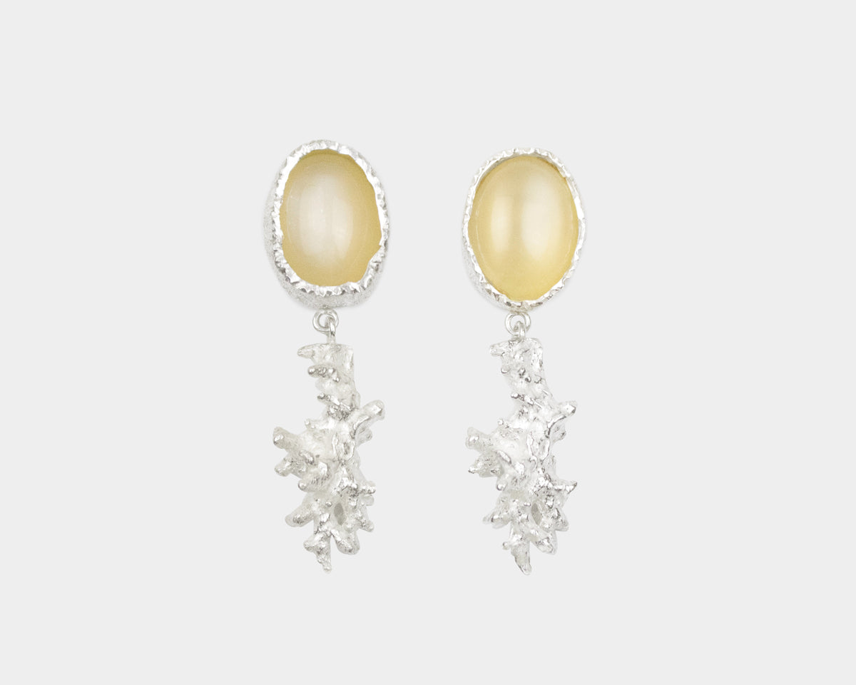 Moonstone Silver Earrings – Paula Vieira Jewellery
