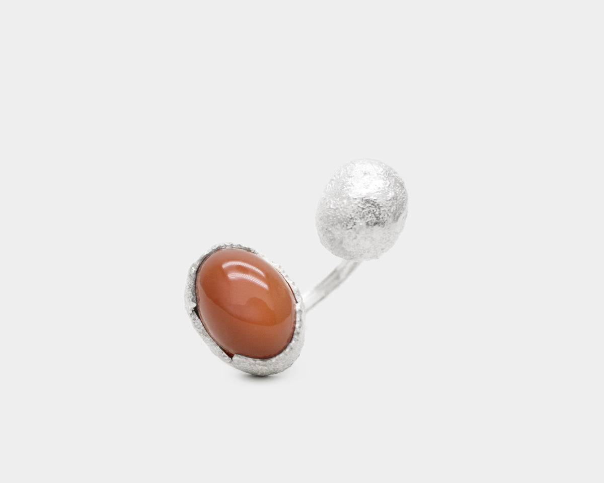 Moonstone Silver Open Ring – Paula Vieira Jewellery