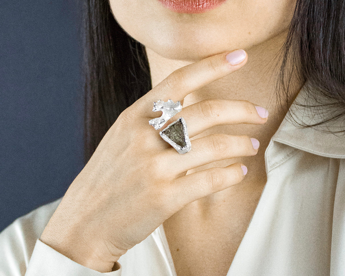 Pyrite Silver Open Ring – Paula Vieira Jewellery