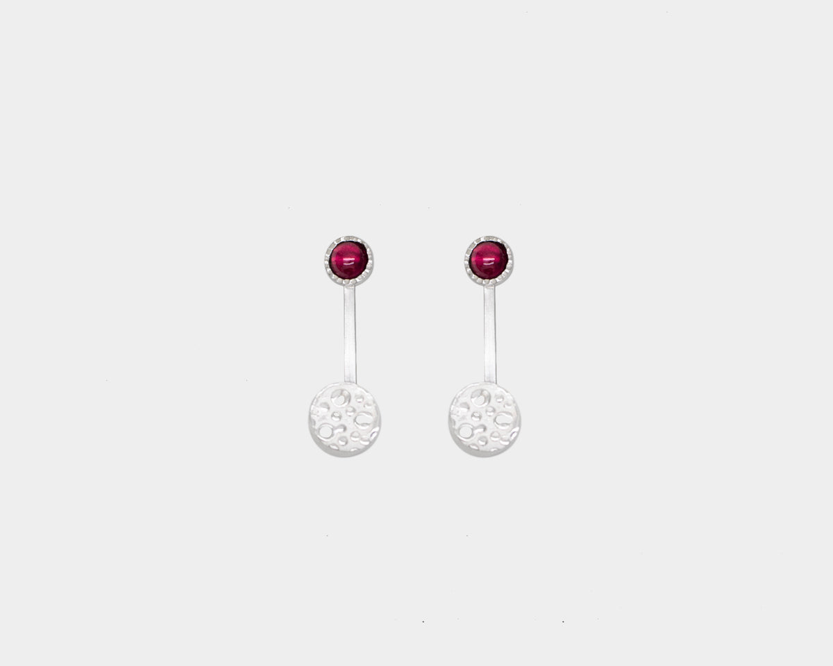 Rhodolite Silver Earrings – Paula Vieira Jewellery