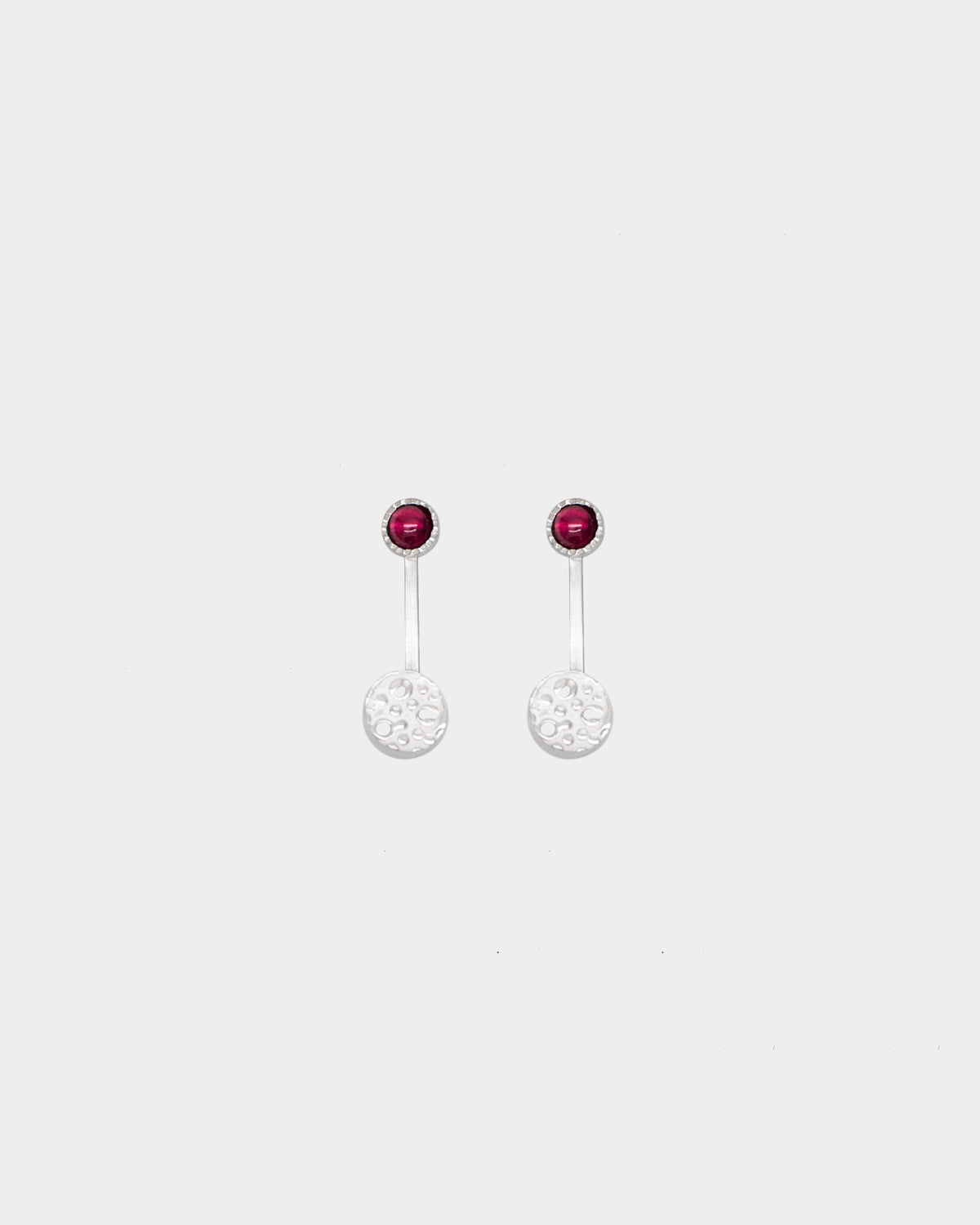 Rhodolite Silver Earrings – Paula Vieira Jewellery