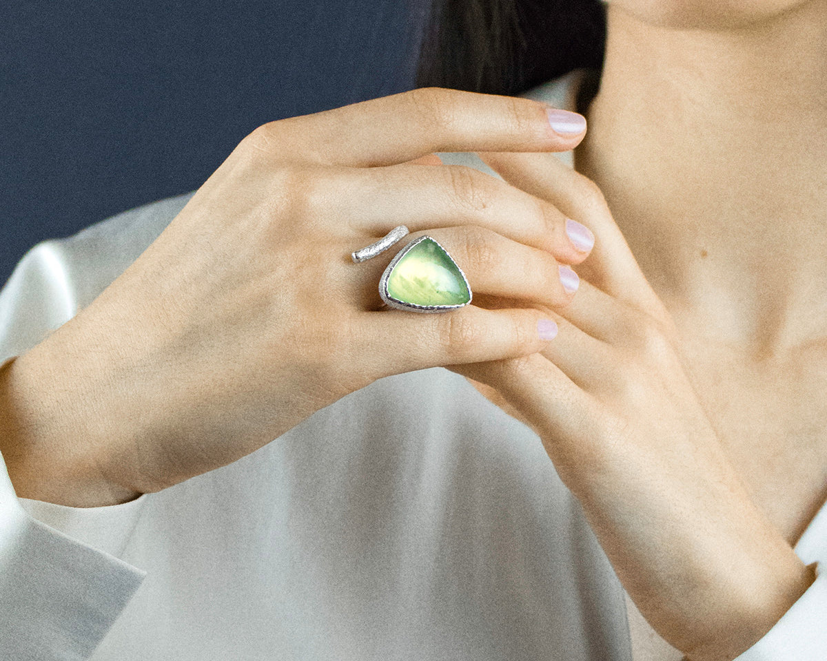 Peridot Silver Open Ring – Paula Vieira Jewellery