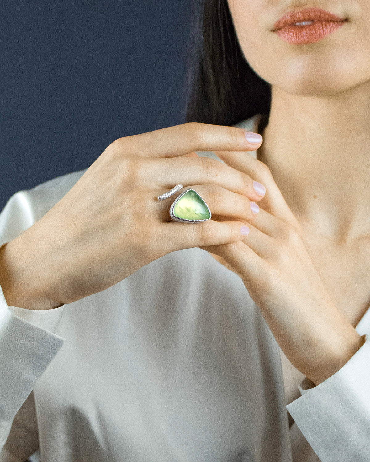 Peridot Silver Open Ring – Paula Vieira Jewellery