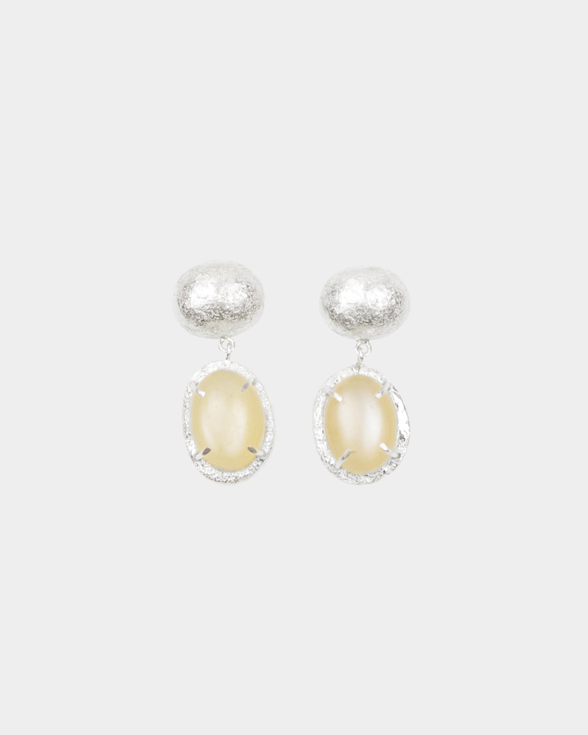 Moonstone Silver Earrings – Paula Vieira Jewellery