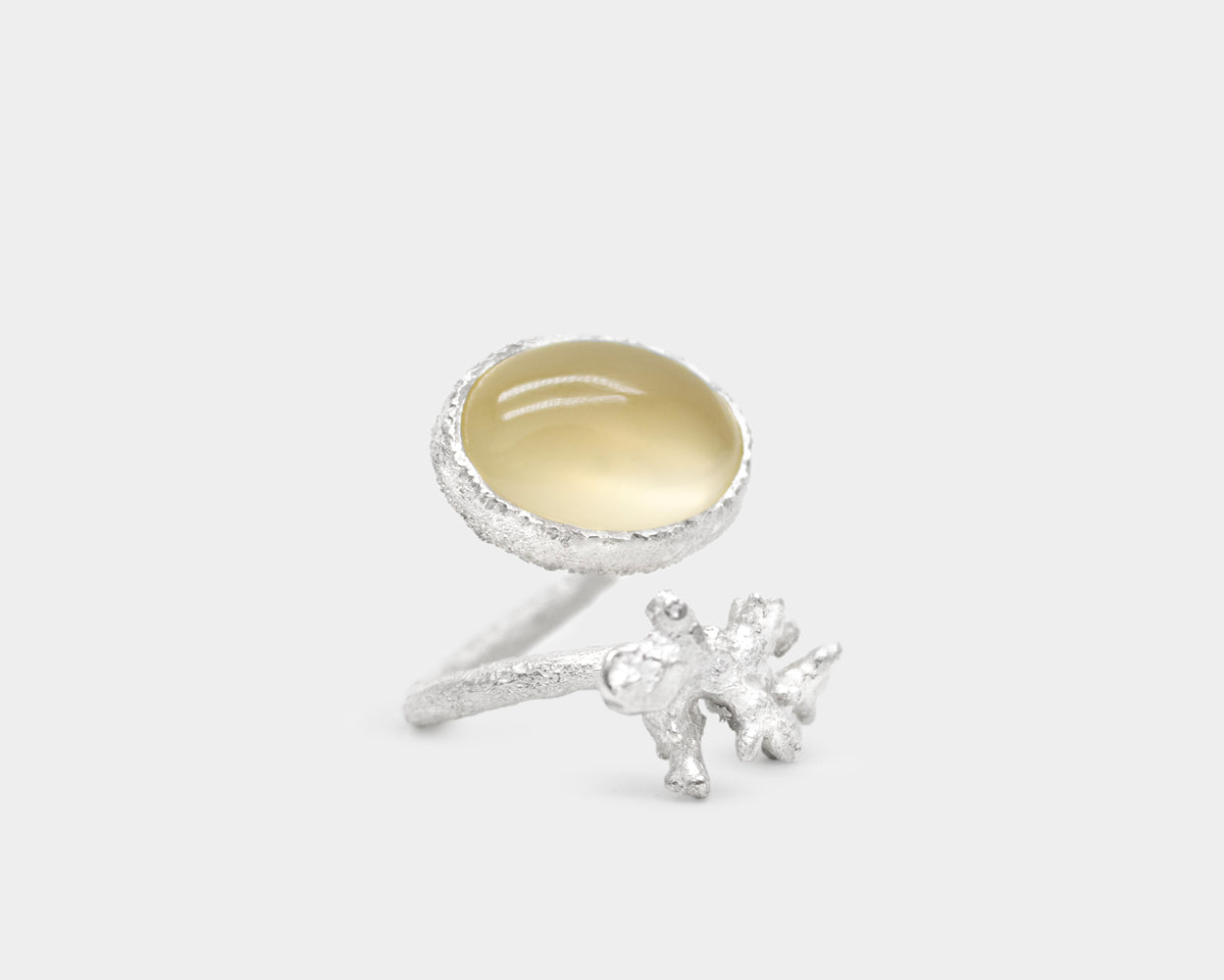 Moonstone Silver Open Ring – Paula Vieira Jewellery