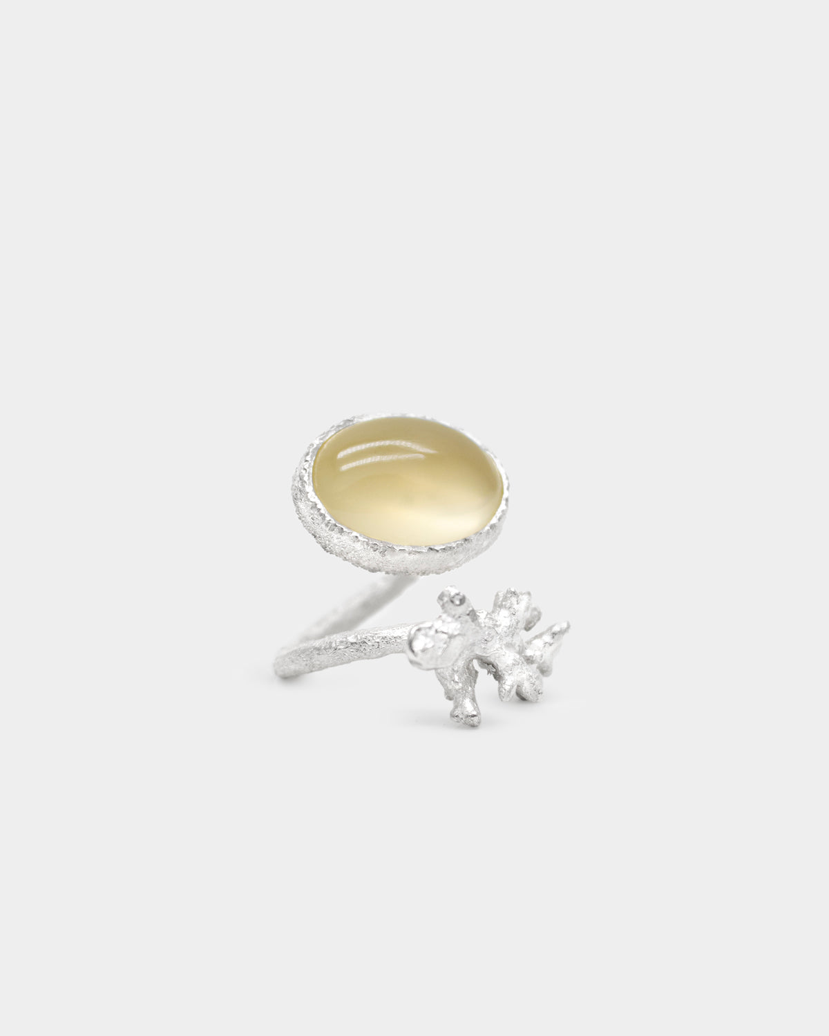 Moonstone Silver Open Ring – Paula Vieira Jewellery
