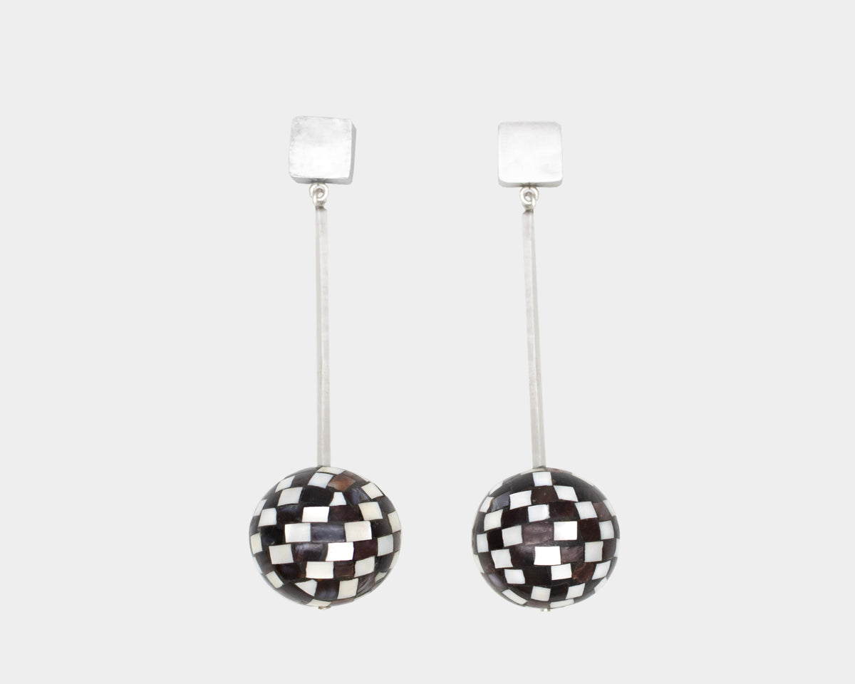 Mother of Pearl Silver Earrings – Paula Vieira Jewellery