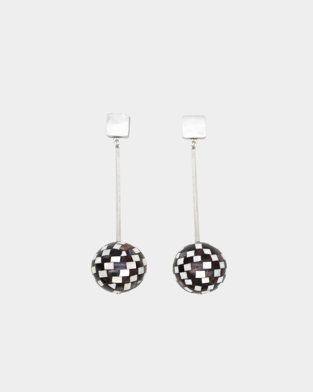 Mother of Pearl Silver Earrings – Paula Vieira Jewellery