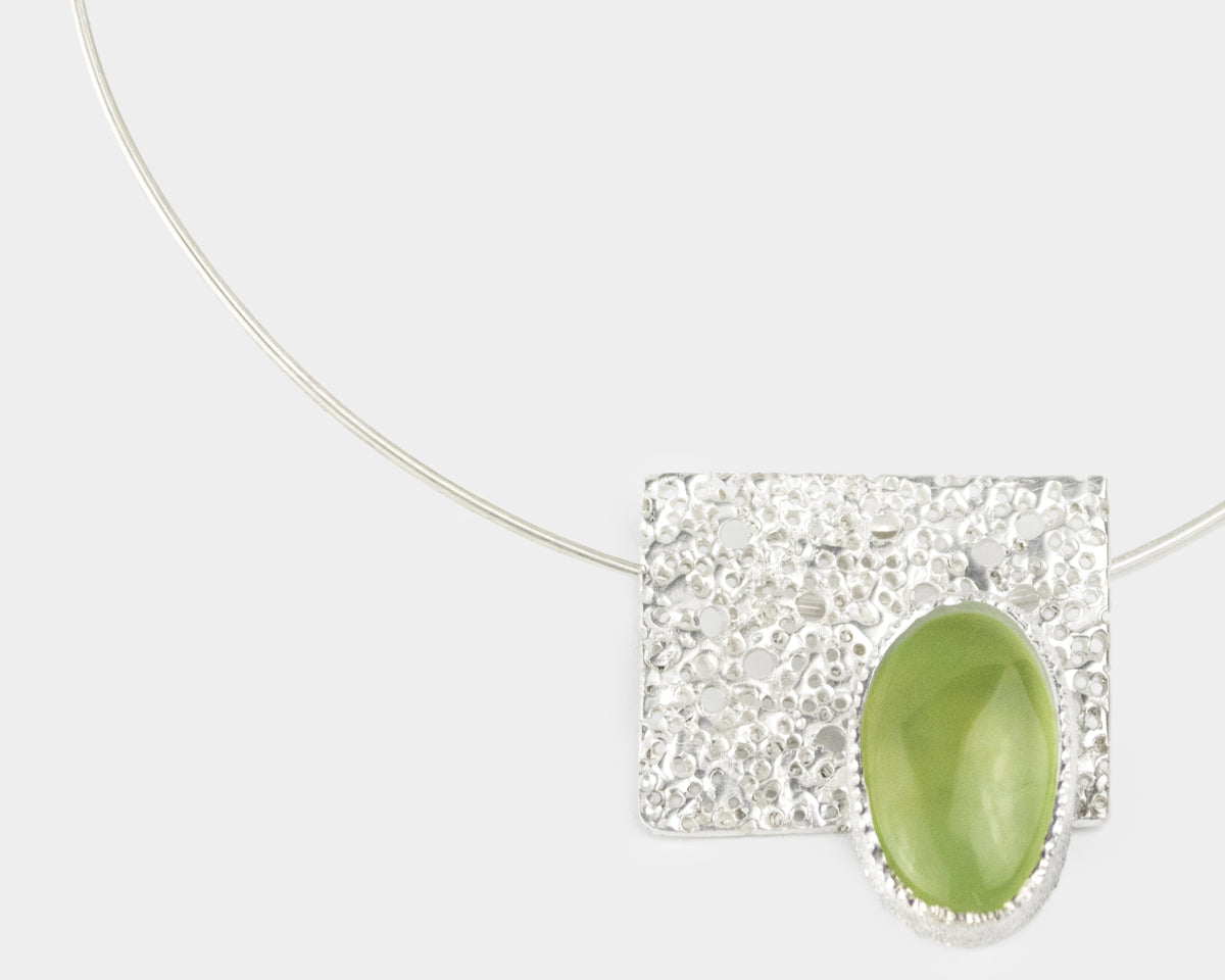 Prehnite Silver Necklace – Paula Vieira Jewellery